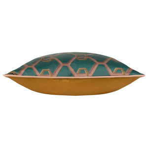 Carnaby Chain 45x45 Feather Filled Cushion Teal - Canwell Interiors Limited - Riva