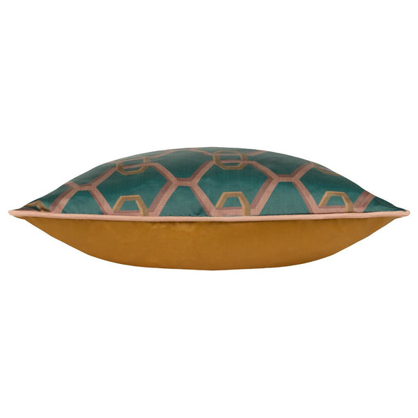 Carnaby Chain 45x45 Feather Filled Cushion Teal - Canwell Interiors Limited - Riva