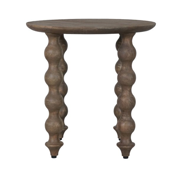 Carob Round Side Table - Greywash - XShowhome Limited - XShowhome