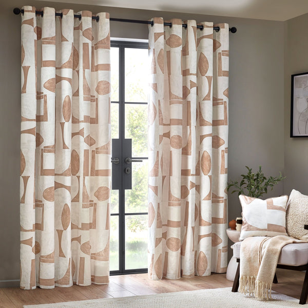 Carro 117x137 Eyelet Curtains Clay - Canwell Interiors Limited - Riva