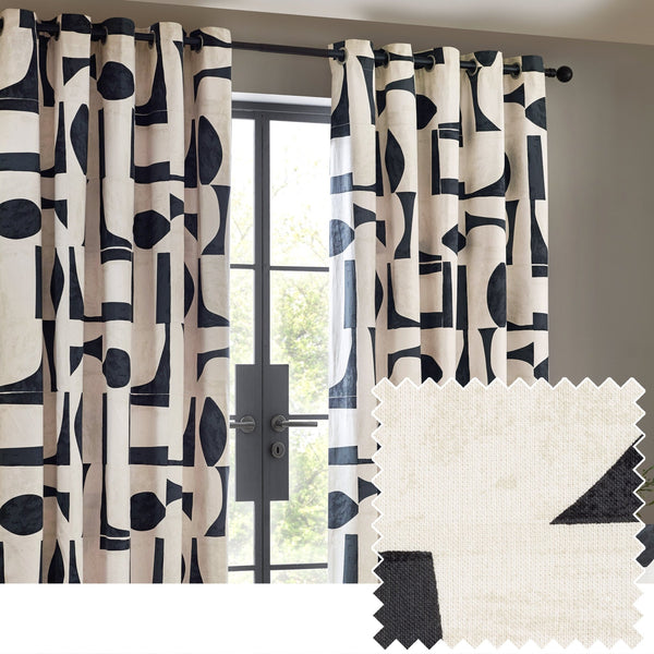 Carro 117x183 Eyelet Curtains Dusk - Canwell Interiors Limited - Riva
