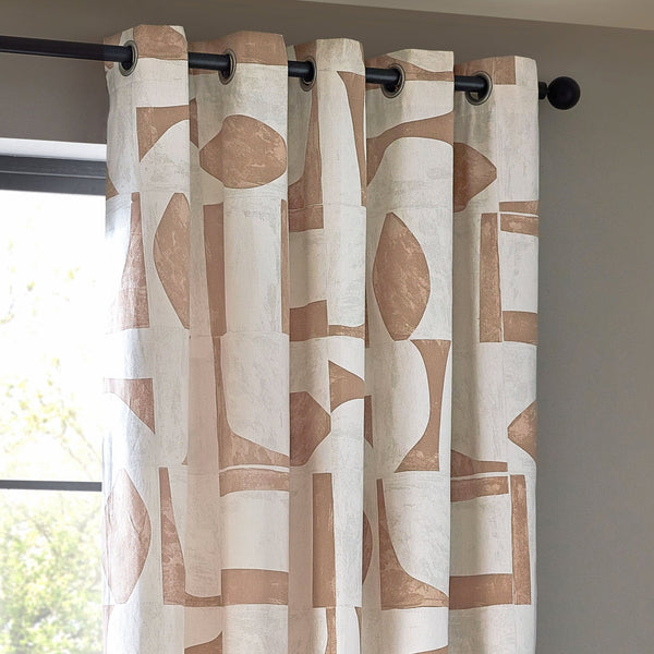 Carro 168x137 Eyelet Curtains Clay - Canwell Interiors Limited - Riva