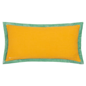 Casa 30x60 Feather Filled Cushion Ochre/marine - Canwell Interiors Limited - Riva