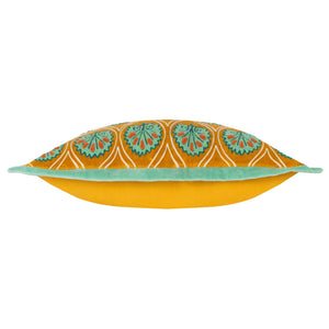 Casa 30x60 Feather Filled Cushion Ochre/marine - Canwell Interiors Limited - Riva