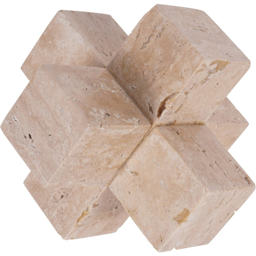 Catania Travertine Cross Sculpture - XShowhome Limited - Libra