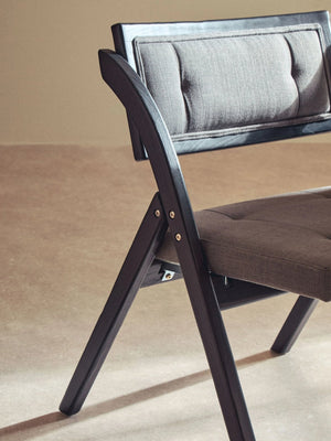 Cebu Grey and Black Elm Wood Folding Chair - XShowhome Limited - Xshowhome