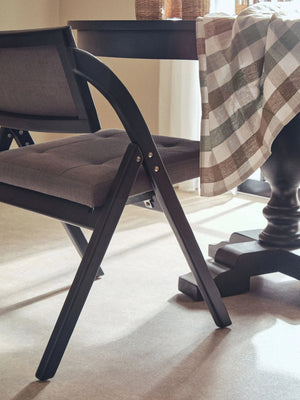 Cebu Grey and Black Elm Wood Folding Chair - XShowhome Limited - Xshowhome