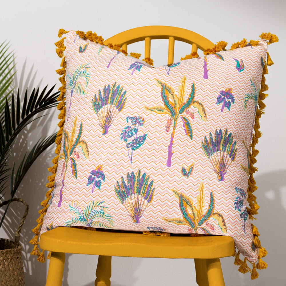 Chamae 50x50 Feather Filled Cushion Coral - Canwell Interiors Limited - Riva