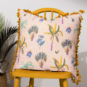 Chamae 50x50 Feather Filled Cushion Coral - Canwell Interiors Limited - Riva