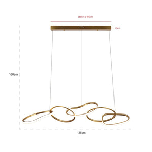 Chandelier Flyn brushed gold - Canwell Interiors Limited - Richmond