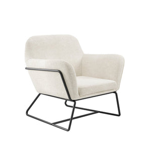 Charles Armchair Ivory Boucle & Matte Black - Canwell Interiors Limited - Canwell