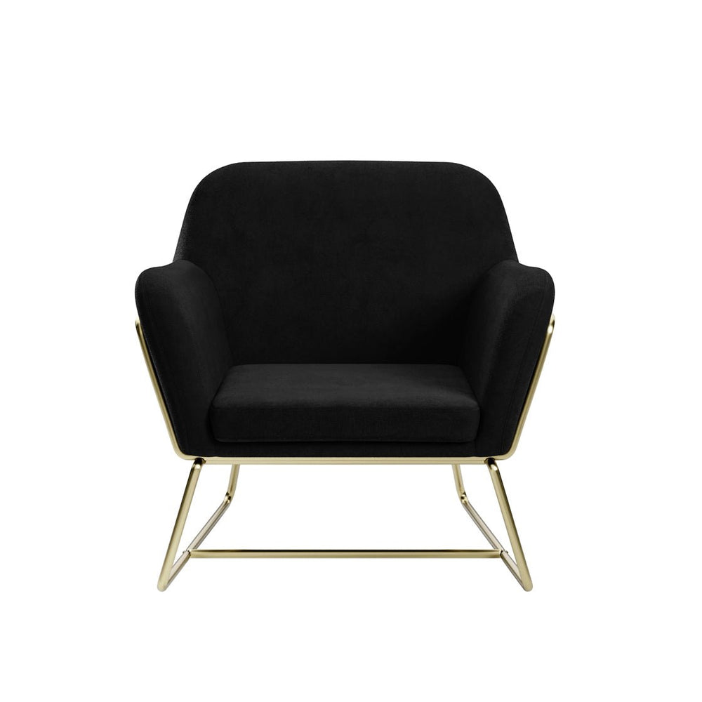 Charles Armchair Sage Velvet & Matte Black - Canwell Interiors Limited - Canwell