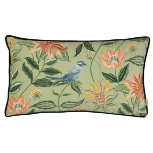 Chatsworth Aviary 30x50 Feather Filled Cushion Sage - Canwell Interiors Limited - Riva
