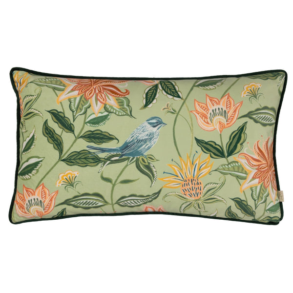 Chatsworth Aviary 30x50 Feather Filled Cushion Sage - Canwell Interiors Limited - Riva
