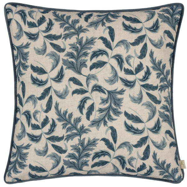 Chatsworth Topiary 43x43 Feather Filled Cushion Petrol - Canwell Interiors Limited - Riva