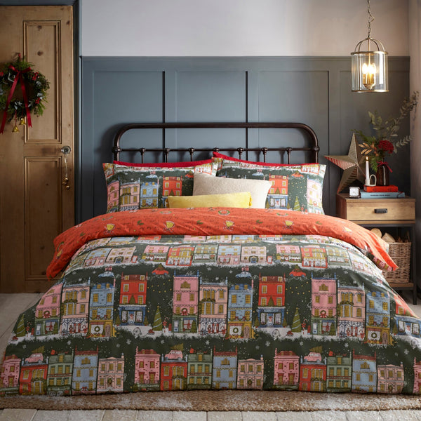 Christmas Spirit Single Duvet Set Green - Canwell Interiors Limited - Riva
