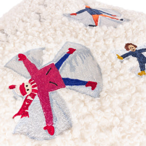 Christmas Together Snow Angels 43x43 Feather Filled Cushion Snow - Canwell Interiors Limited - Riva
