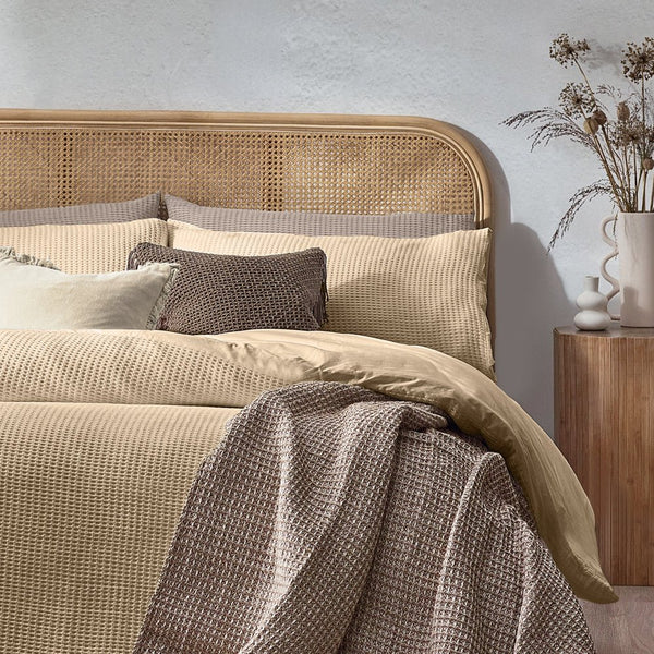 Chunky Waffle Super King Duvet Set Linen - XShowhome Limited - Riva