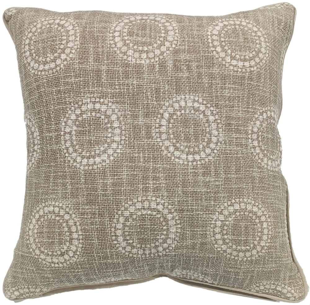 Circular Dot Print on Loose Weave 45x45 - Canwell Interiors Limited - Malini