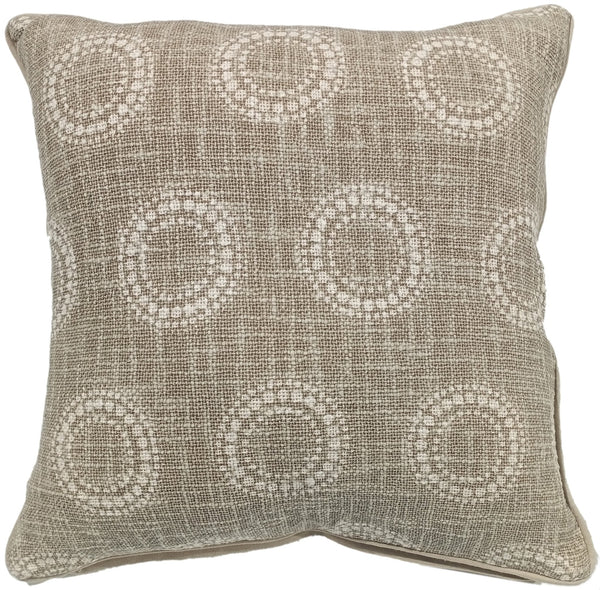 Circular Dot Print on Loose Weave 45x45 - Canwell Interiors Limited - Malini