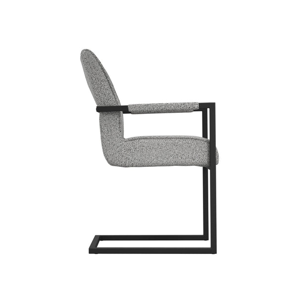 Cleaver Smoked Pearl & Black & Arms Dining Chair - Canwell Interiors Limited - Canwell