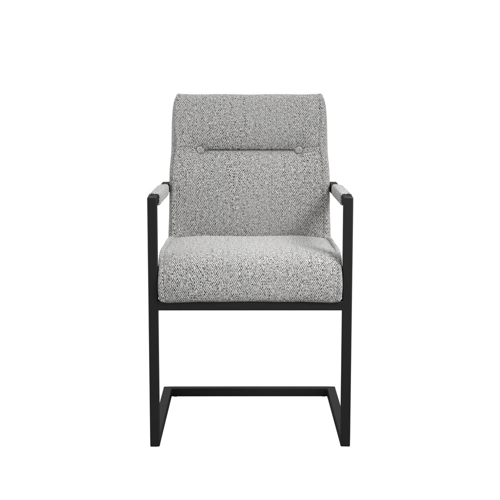 Cleaver Smoked Pearl & Black & Arms Dining Chair - Canwell Interiors Limited - Canwell