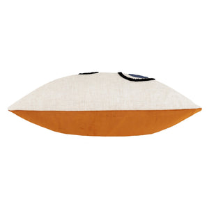 Cleo 45x45 Feather Filled Cushion Ginger & Navy - Canwell Interiors Limited - Riva