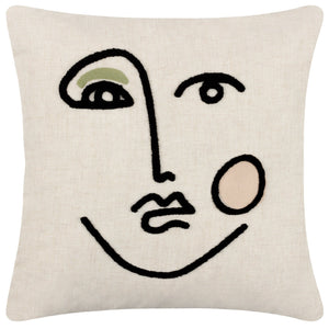Cleo 45x45 Feather Filled Cushion Pink/green - Canwell Interiors Limited - Riva