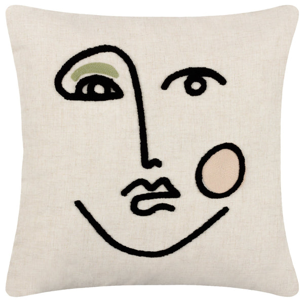 Cleo 45x45 Feather Filled Cushion Pink/green - Canwell Interiors Limited - Riva