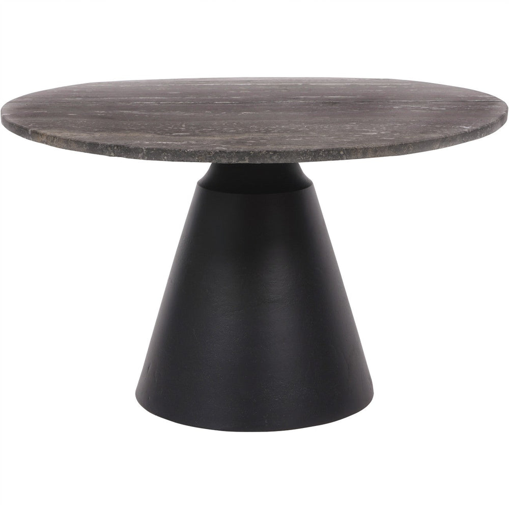 Clifton II Charcoal Black and Dark Travertine Coffee Table Small 60cm - XShowhome Limited - Libra