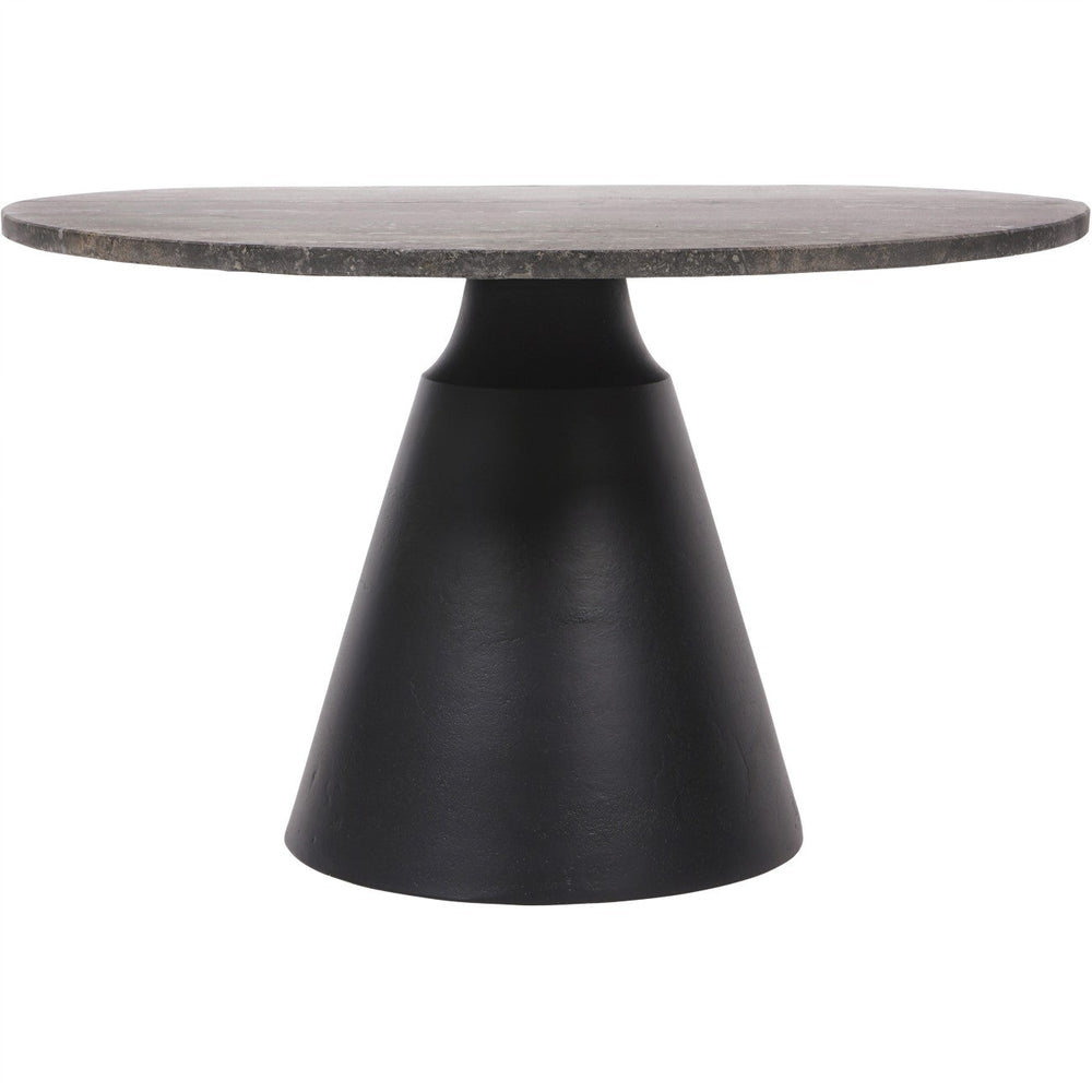 Clifton II Charcoal Black and Dark Travertine Coffee Table Small 60cm - XShowhome Limited - Libra