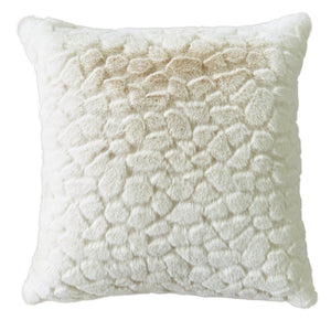Cloud Design Faux Fur Cushion Ivory 50x50 - Canwell Interiors Limited - Malini