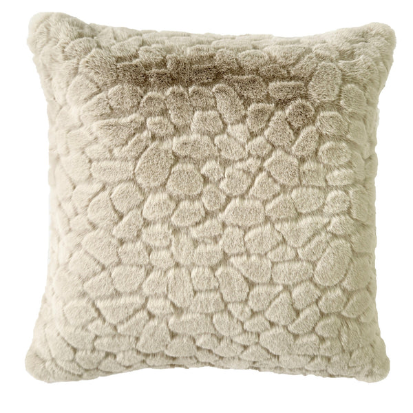 Cloud Design Faux Fur Cushion Taupe 50x50 - Canwell Interiors Limited - Malini