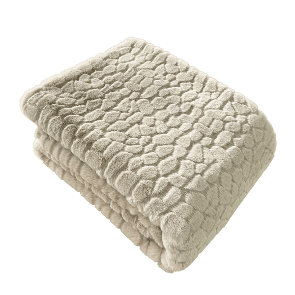 Cloud Design Faux Fur Throw Taupe 150x200 - Canwell Interiors Limited - Malini
