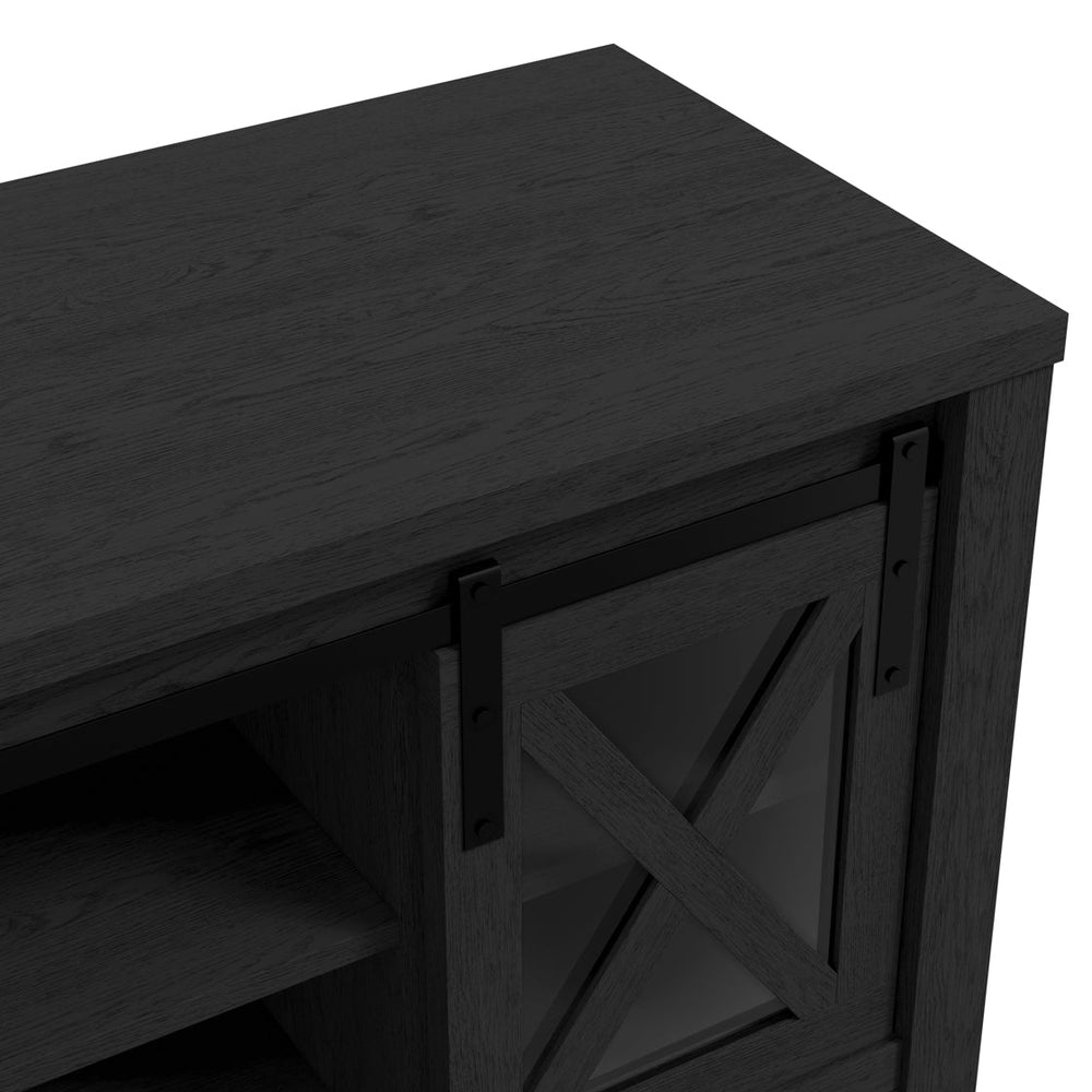 Clover Black & Glass Media Unit - Canwell Interiors Limited - Canwell