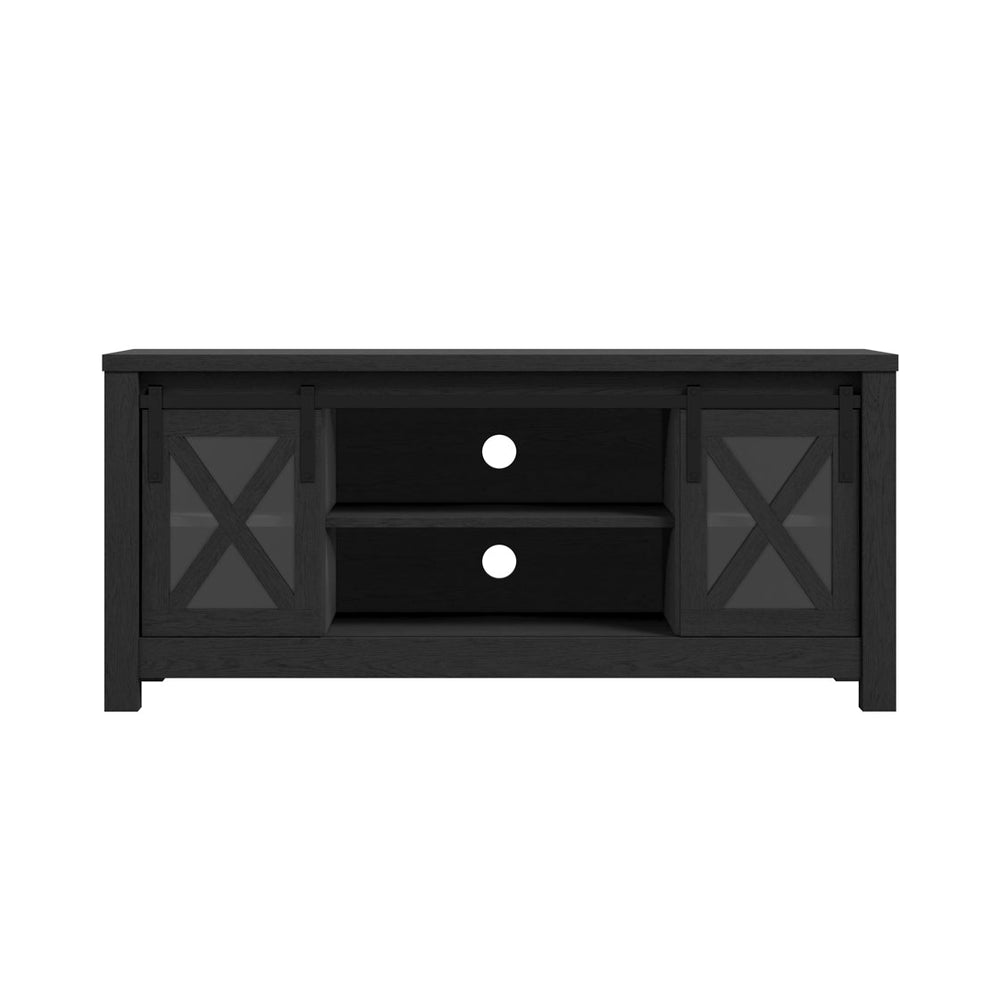 Clover Black & Glass Media Unit - Canwell Interiors Limited - Canwell