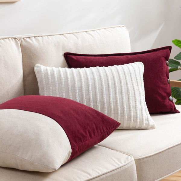 Coba 50x50 Feather Filled Cushion Cherry - Canwell Interiors Limited - Riva