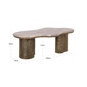 Coffee table Abandos brass antique - Canwell Interiors Limited - Richmond
