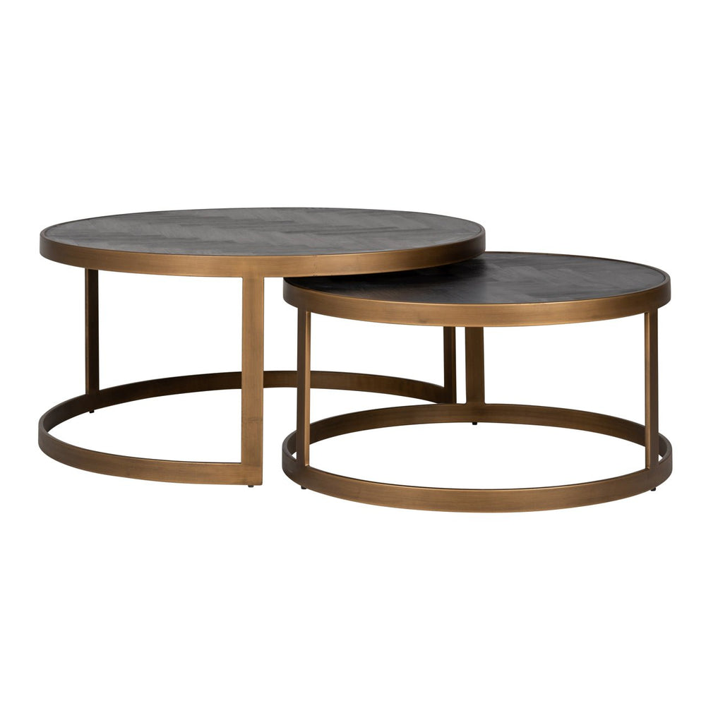 Coffee table Blackbone Brass black rustic (Set of 2) - Canwell Interiors Limited - Richmond