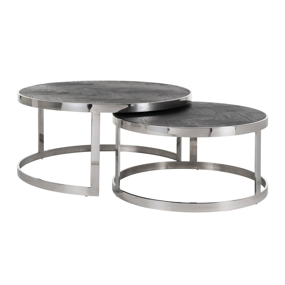 Coffee table Blackbone Silver black rustic (Set of 2) - Canwell Interiors Limited - Richmond