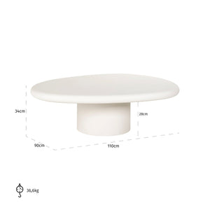 Coffee table Bloomstone white 110x90 - Canwell Interiors Limited - Richmond