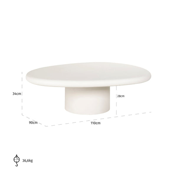 Coffee table Bloomstone white 110x90 - Canwell Interiors Limited - Richmond