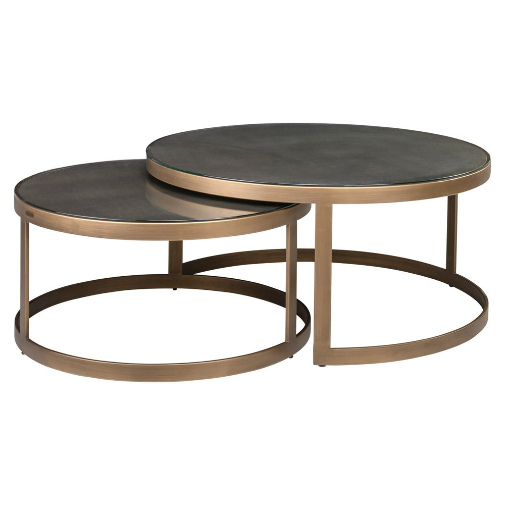 Coffee table Bloomville brass shagreen (Set of 2) - Canwell Interiors Limited - Richmond