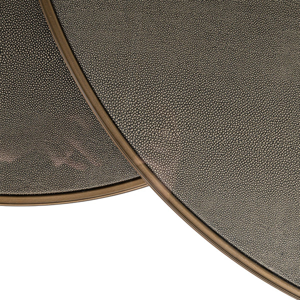 Coffee table Bloomville brass shagreen (Set of 2) - Canwell Interiors Limited - Richmond