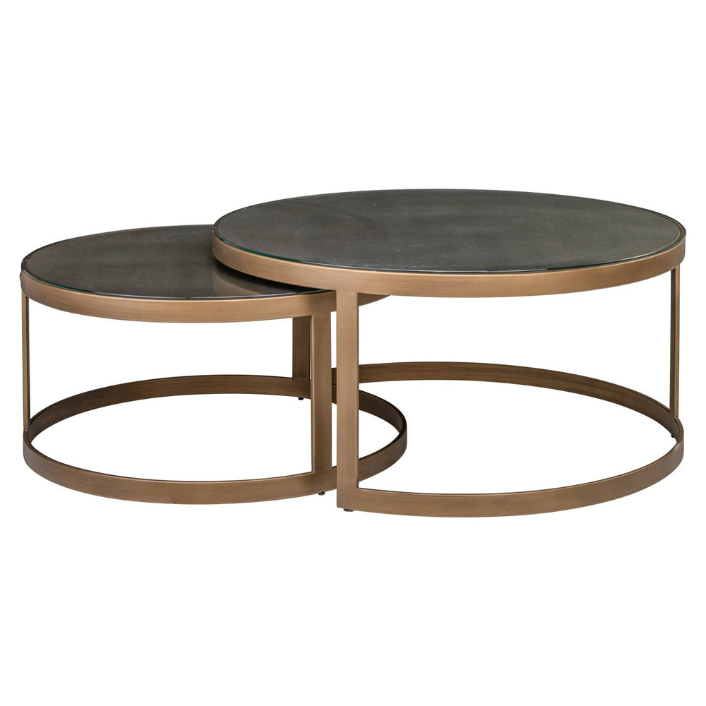 Coffee table Bloomville brass shagreen (Set of 2) - Canwell Interiors Limited - Richmond
