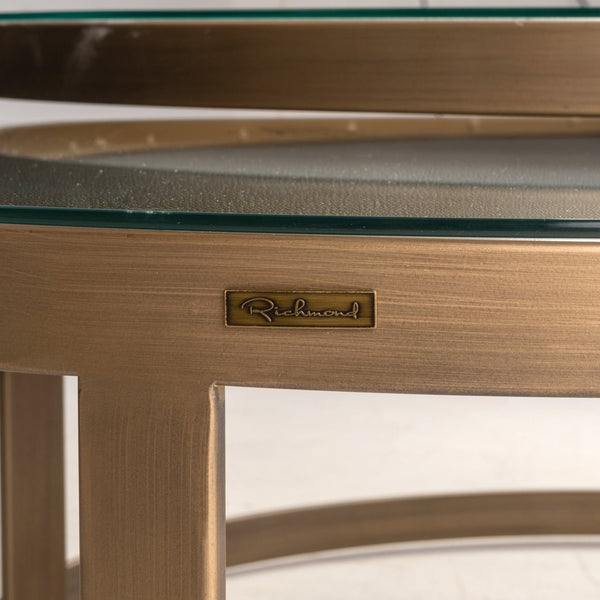 Coffee table Bloomville brass shagreen (Set of 2) - Canwell Interiors Limited - Richmond