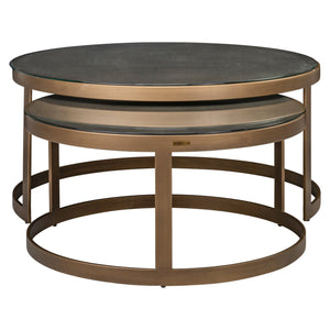 Coffee table Bloomville brass shagreen (Set of 2) - Canwell Interiors Limited - Richmond