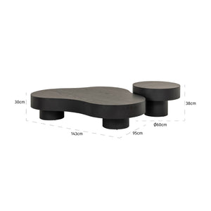 Coffee table Bogor dark coffee (Set of 2) - Canwell Interiors Limited - Richmond