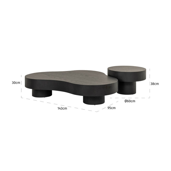 Coffee table Bogor dark coffee (Set of 2) - Canwell Interiors Limited - Richmond