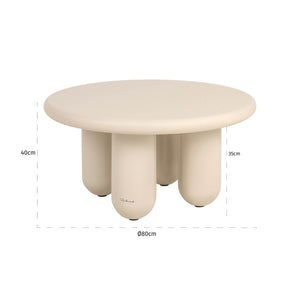 Coffee table Calma beige 80Ø - Canwell Interiors Limited - Richmond